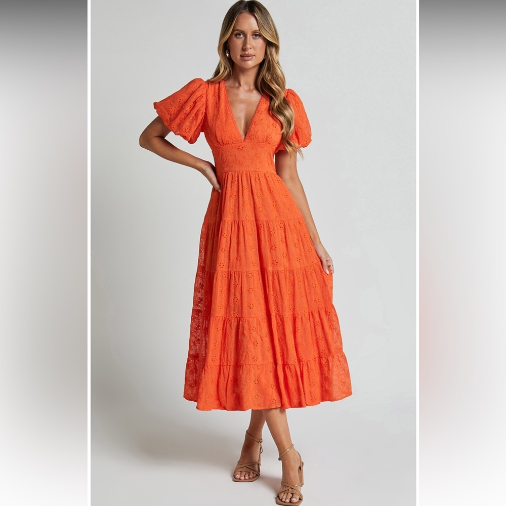 Showpo Eyelet Lace Midi Dress
